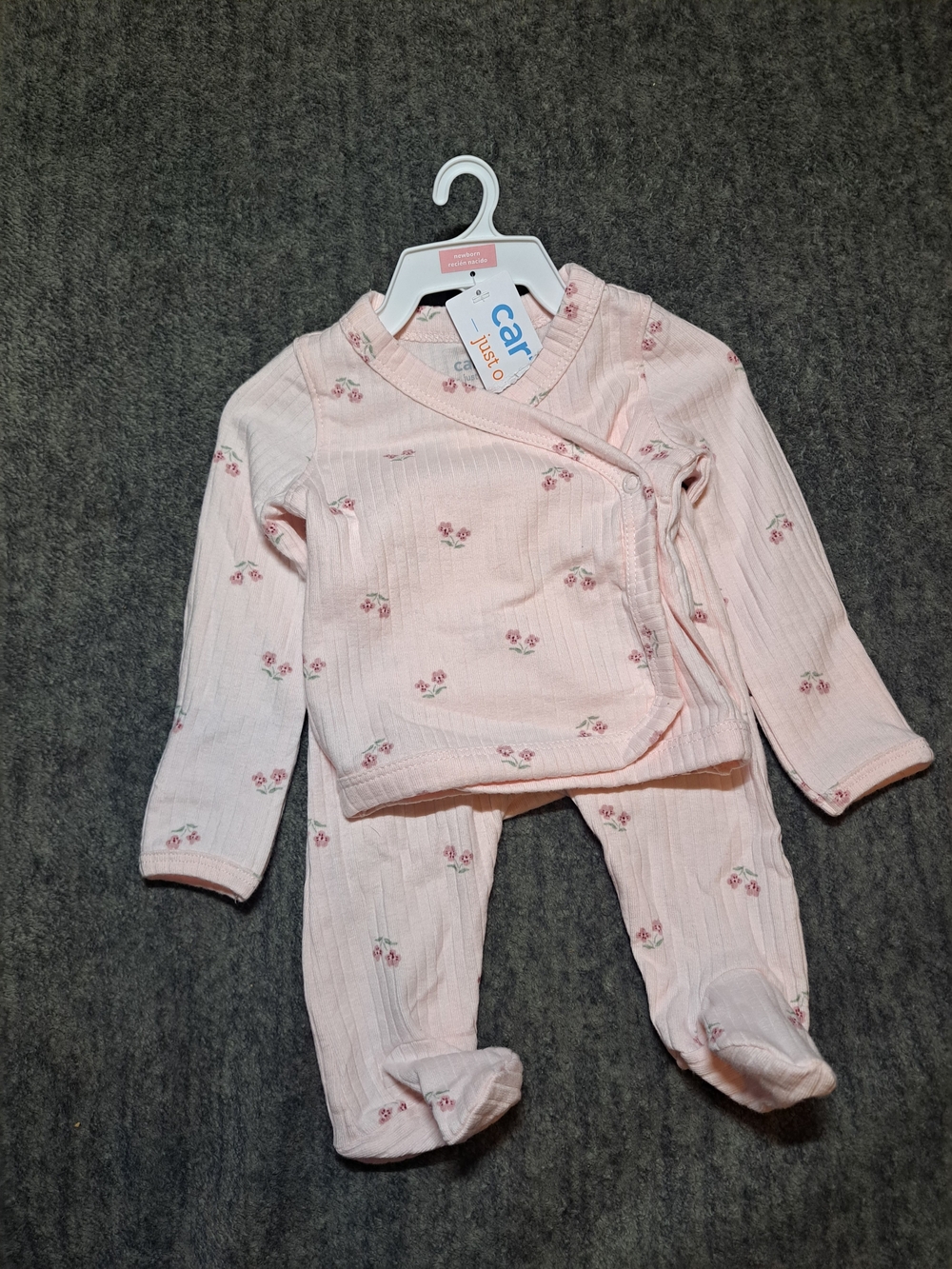 Carter's Pink Floral Baby Pajama Set Newborn